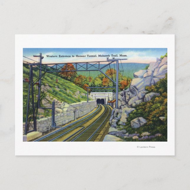 Mohawk Trail View of W. Entrance to Hoosac Postcard (Front)