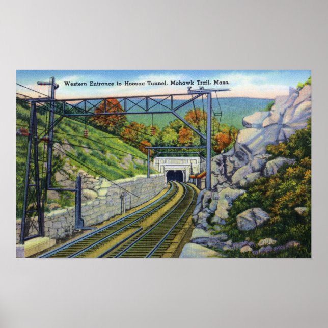 Mohawk Trail View of W. Entrance to Hoosac Poster (Front)