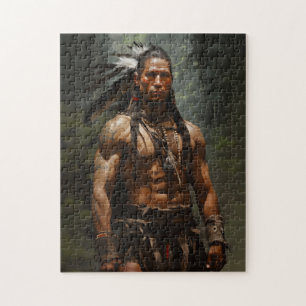 Mohawk warrior jigsaw puzzle