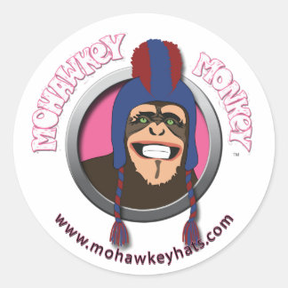 Mohawkey Monkey Classic Round Sticker