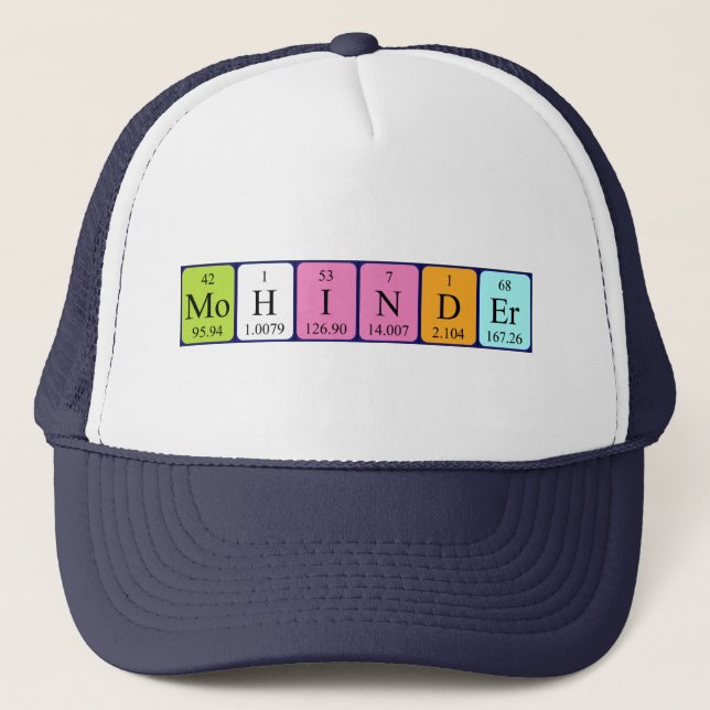 Mohinder periodic table name hat (Front)