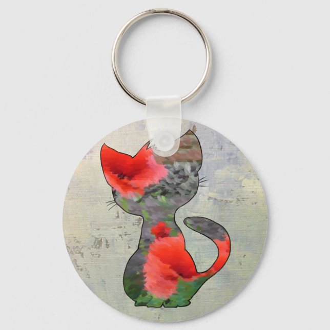 Mohnkatze Keychain (Front)