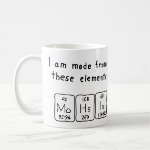 Mohsin nom de table périodique mug