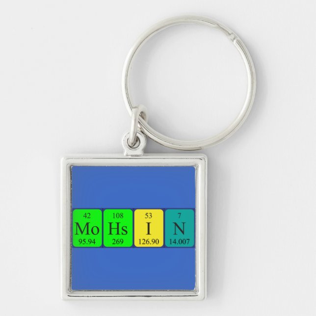 Mohsin periodic table name keyring (Front)