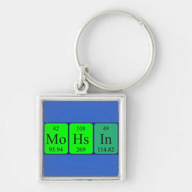 Mohsin periodic table name keyring (Front)