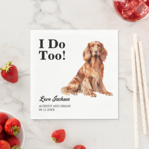 Moi aussi ! Serviettes en papier avec Setter Irlan