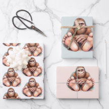 Moi et mon papier d'emballage Bigfoot