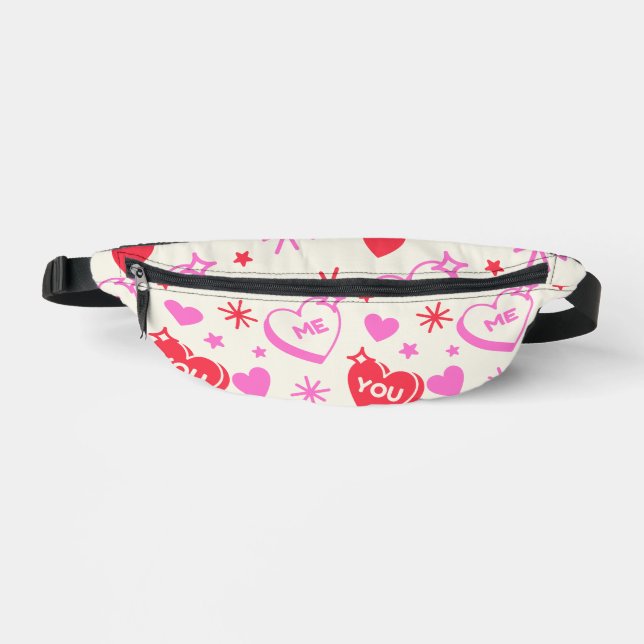 Moi et toi, Coeurs romantiques Fanny Pack (Recto)