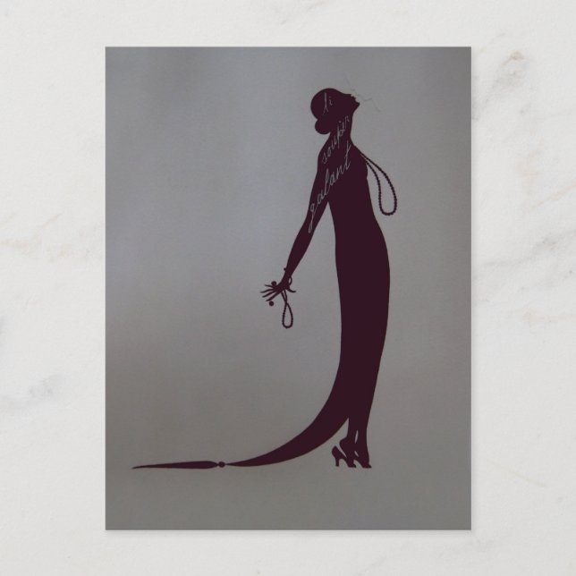 Moi Fashion Plate ~ Postcard French Vintage (Front)