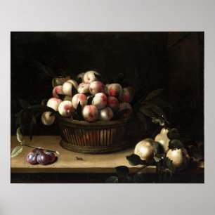 Moillon - Basket Of Peaches With Quinces And Plums Poster