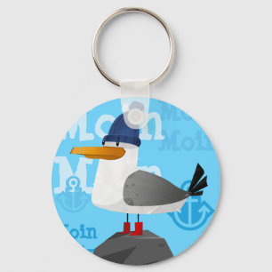 "Moin Moin" Seagull Keychain