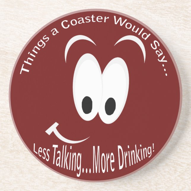 Moins de parler plus de Dessous de verre de boisso (Devant)