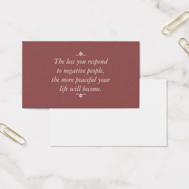 Moins vous répondez aux personnes négatives | Brow (Bureau)