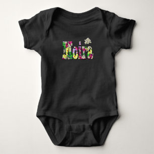 Moira, Girls Name With Daisies,   Baby Bodysuit