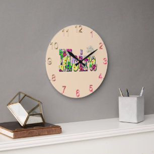 Moira, Girls Name With Daisies, Large Clock