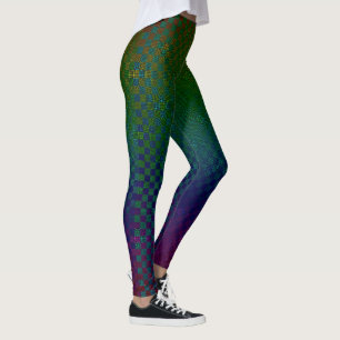Moire Checkers by Kenneth Yoncich Leggings