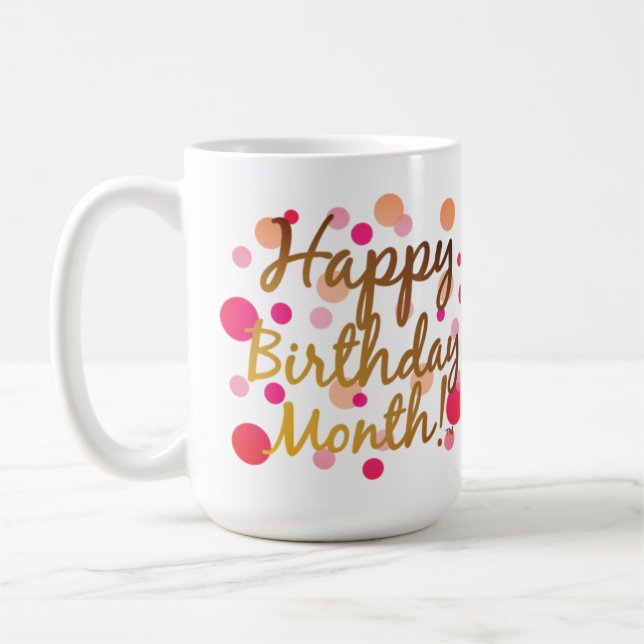 Mois de joyeux anniversaire ! Tasse de café (Gauche)