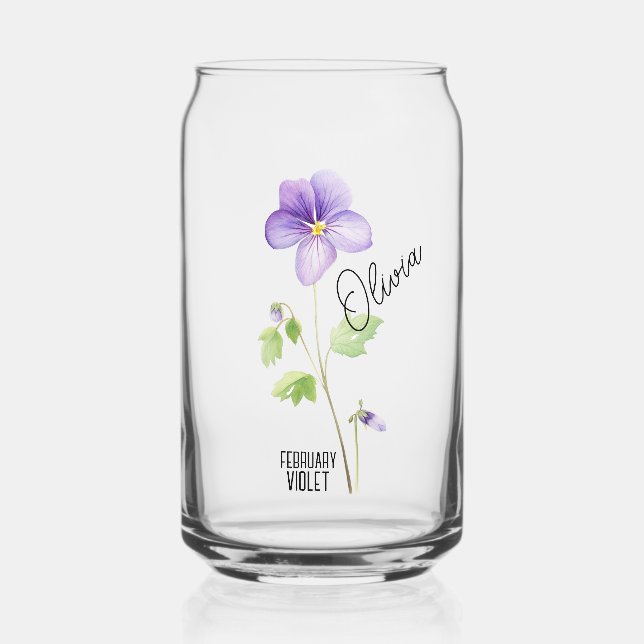 Mois des fleurs de naissance Février Nom du violet (Recto)