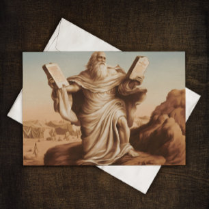 Moïse avec les tables de la loi Carte de voeux