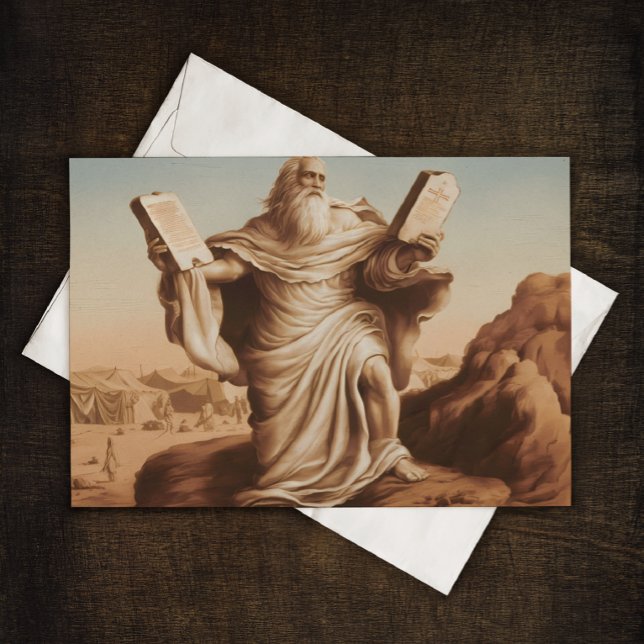 Moïse avec les tables de la loi Carte de voeux (Créateur téléchargé)