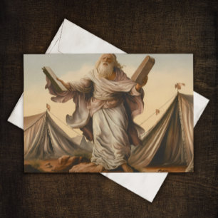 Moïse avec les tables de la loi Carte de voeux