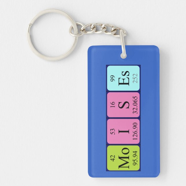 Moises periodic table name keyring (Front)