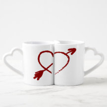 Moitié customisée de mes tasses d'amants de coeur