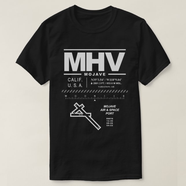 Mojave Air & Space Port MHV T-Shirt (Design Front)