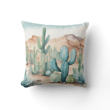 Mojave Desert Cactus Watercolor