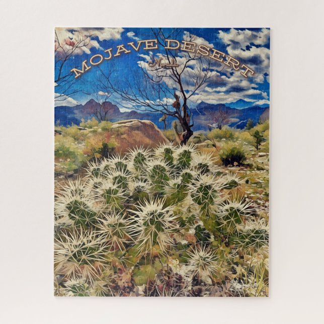 Mojave Desert Cholla Cactus Jigsaw Puzzle (Vertical)
