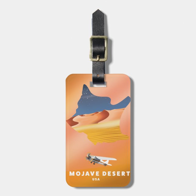Mojave Desert USA map Luggage Tag (Front Vertical)