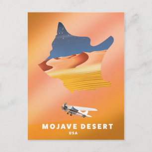 Mojave Desert USA map Postcard