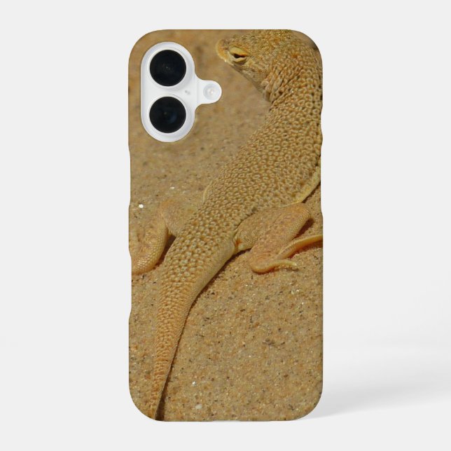 Mojave Fringe-Toed Lizard iPhone 16 Case (Back)