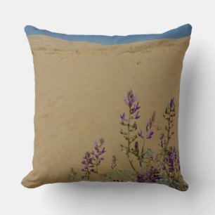 Mojave Indigo Bush and Kelso Dunes Throw Pillow