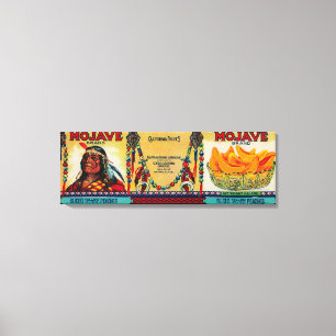 Mojave Peach Label Canvas Print