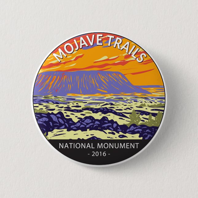 Mojave Trails National Monument Amboy Crater  2 Inch Round Button (Front)