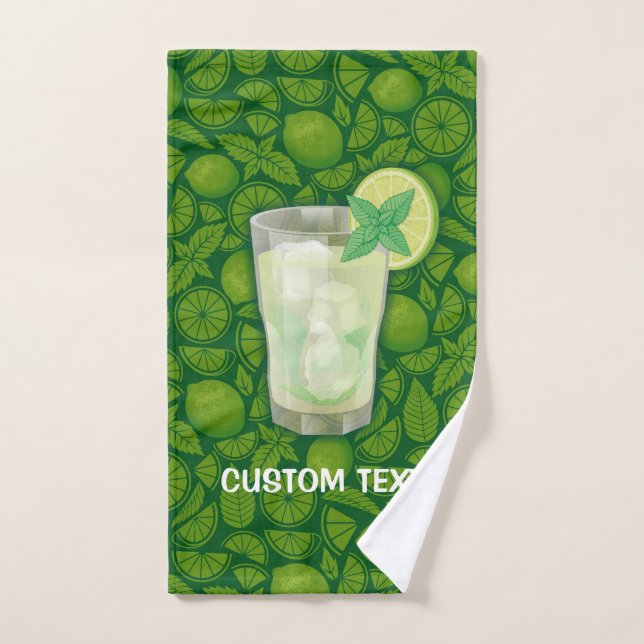 Mojito Cocktail Bath Towel Set (Hand Towel)