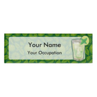 Mojito cocktail name tag