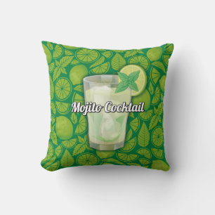 Mojito Cocktail Throw Pillow