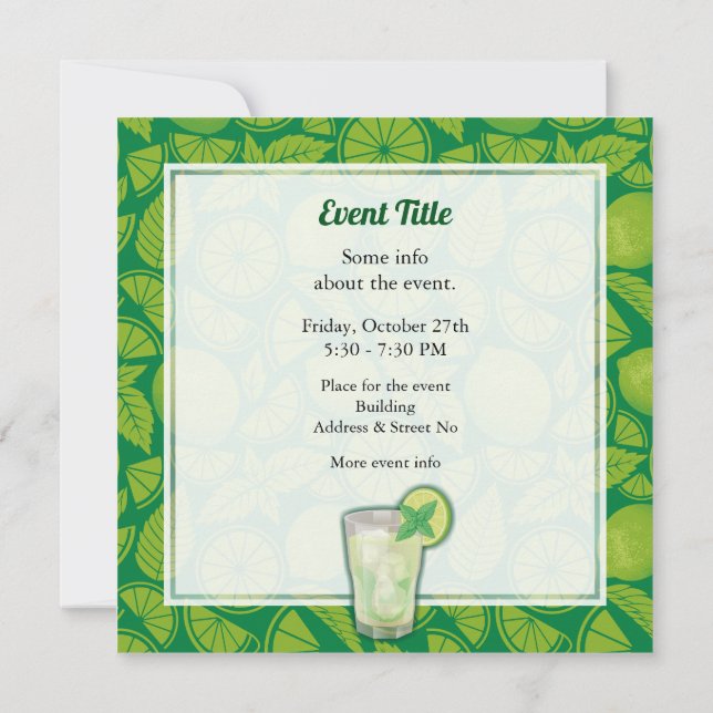 Mojito Invitation (Back)