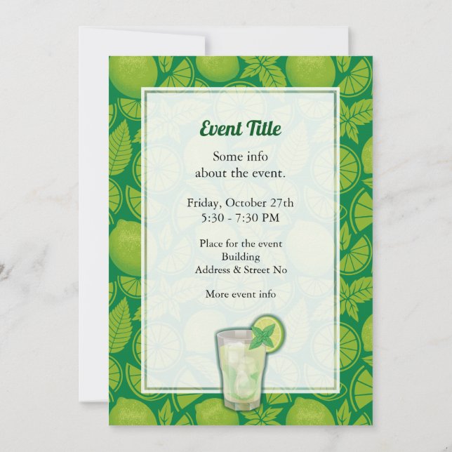 Mojito Invitation (Back)