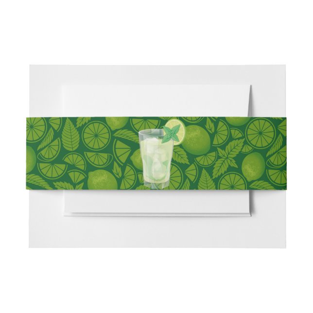 Mojito Invitation Belly Band (Front Example)