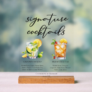 Mojito Mai Tai Cocktails Signature au Rhum Mariage