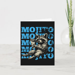 Mojito Raccoon Day Drinking Feral Beach Holiday Ta Card