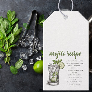 Mojito Recipe / Cocktail Favour  Gift Tags