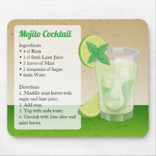 Mojito Recipe Mouse Pad