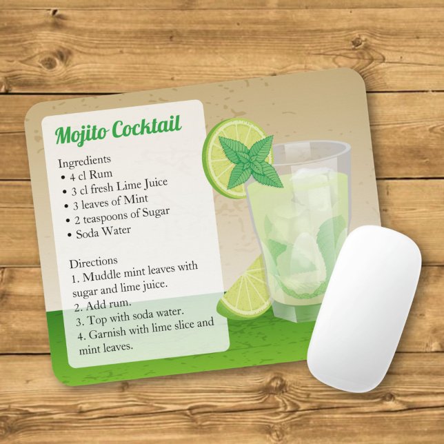 Mojito Recipe Mouse Pad (Creator Uploaded)