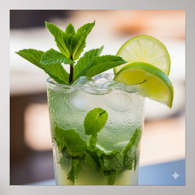 Mojito Recipe Poster (Front)
