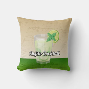 Mojito Recipe Throw Pillow