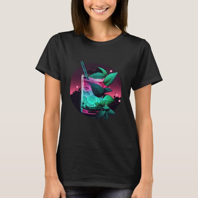 Mojito Synthwave 80s Retrowave Aesthetic  2 T-Shirt (Front)